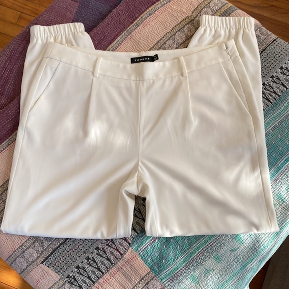 Trouve Womens Stretch Pleated Comfy Professional Dressy Work Trouser Size 12 - Picture 2 of 10